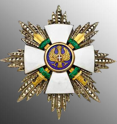 photograph of the star of the Order of the Roman Eagle